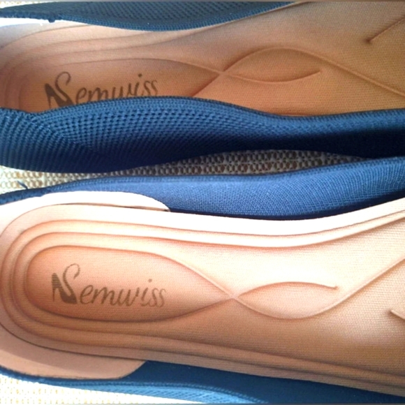 Semwiss Women's Pointed Toe Flats, Elegant Comfortable Knitted Flats Size 7 - Picture 6 of 6